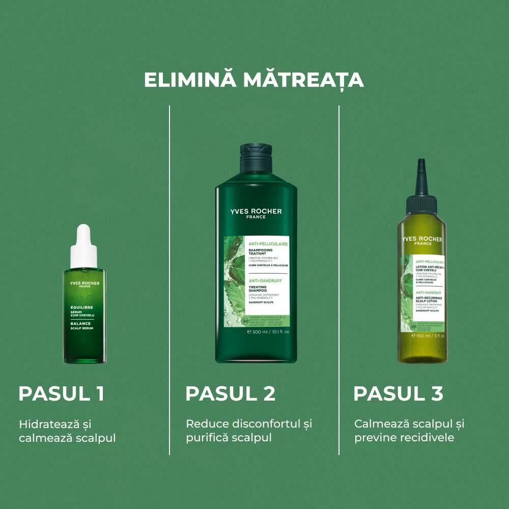 Rezervă Șampon tratament împotriva mătreții cu Mentă Piperată Bio