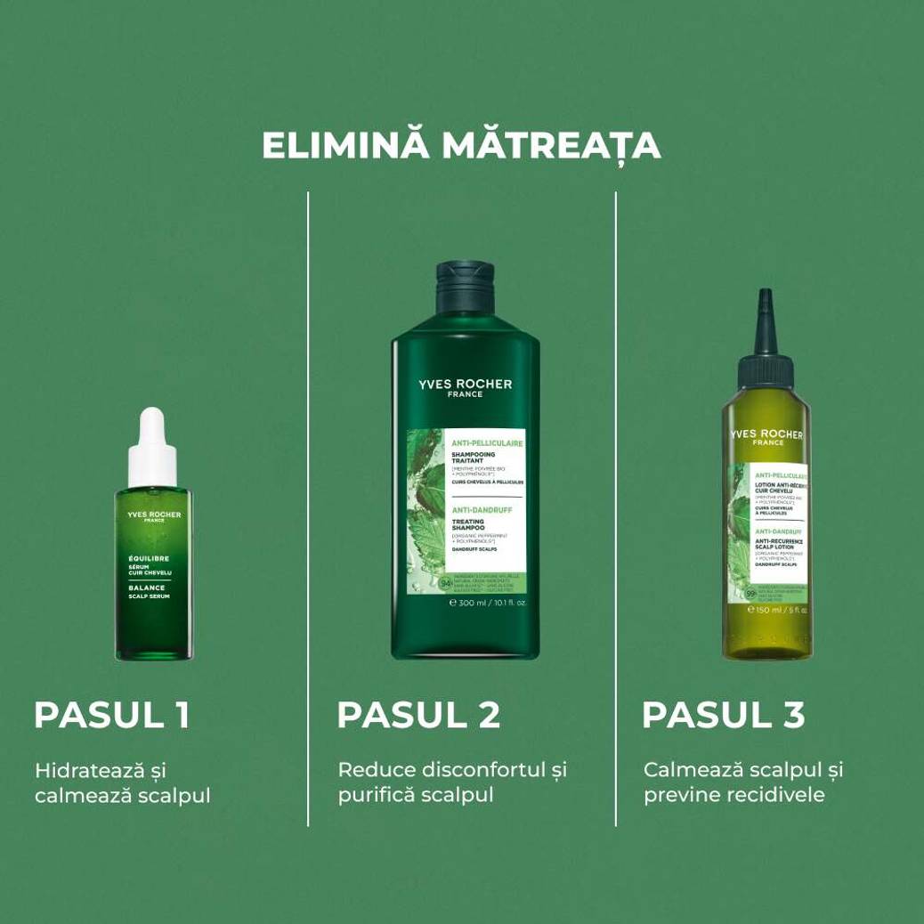 Rezervă Șampon tratament împotriva mătreții cu Mentă Piperată Bio
